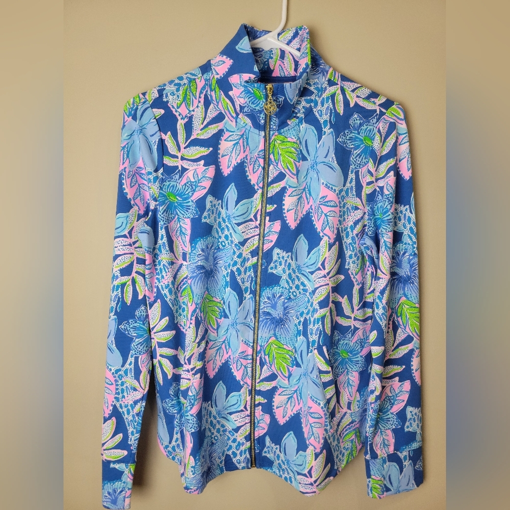 LILLY PULITZER UPF 50+ Leona Zip-Up UPF 50+ LJacket Size XS NWT Tall Me About It